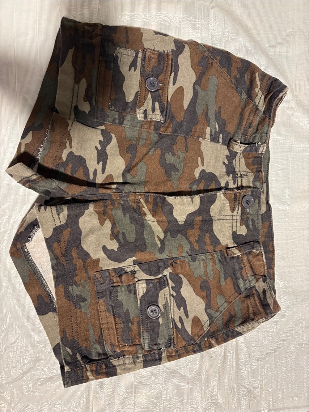 Men's Camo Cargo Shorts - Brown/Green Woodland